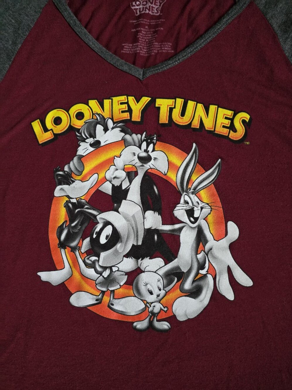 Warner Bros. Maroon Looney Tunes Graphic Tee